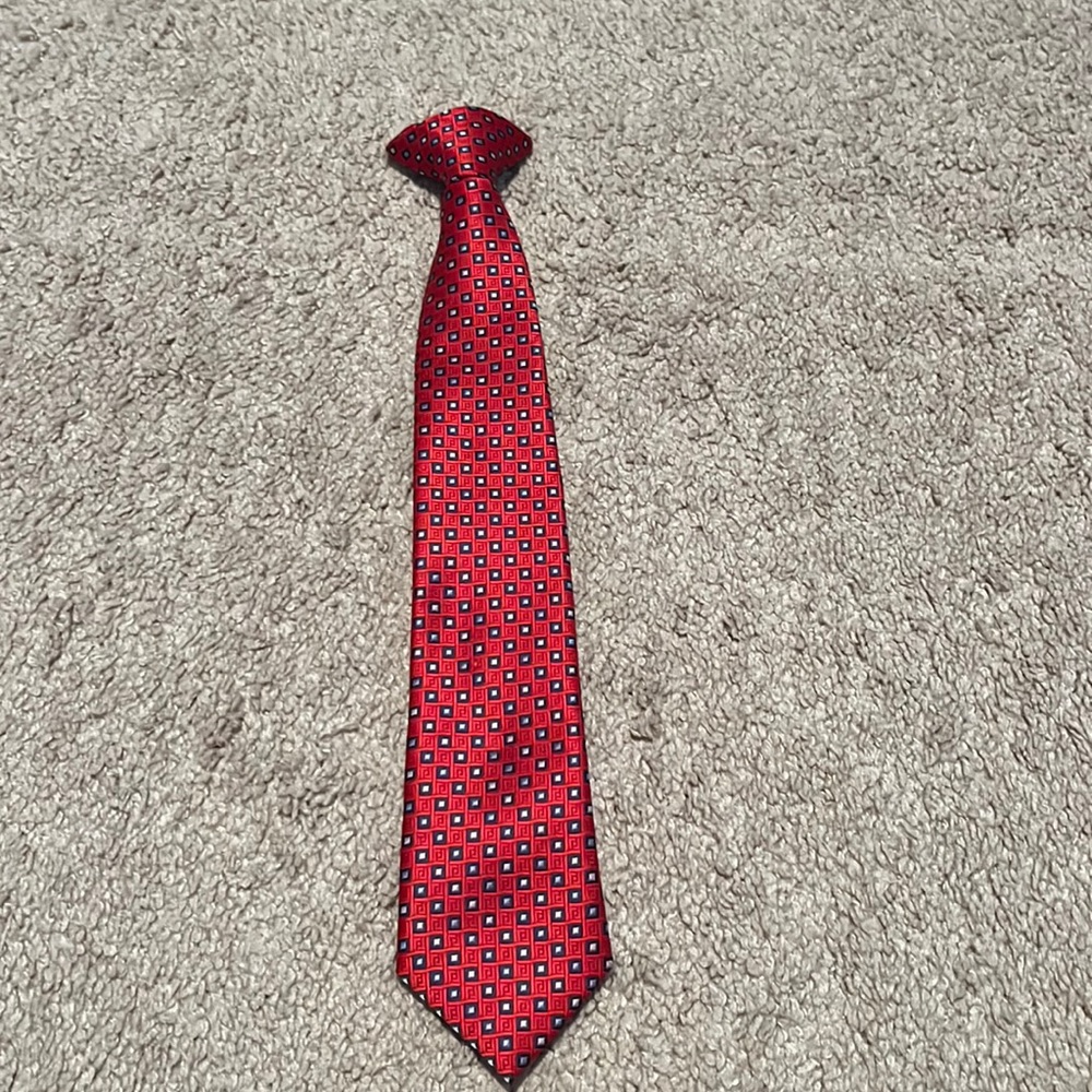 Silky Red IZOD Clip on Tie